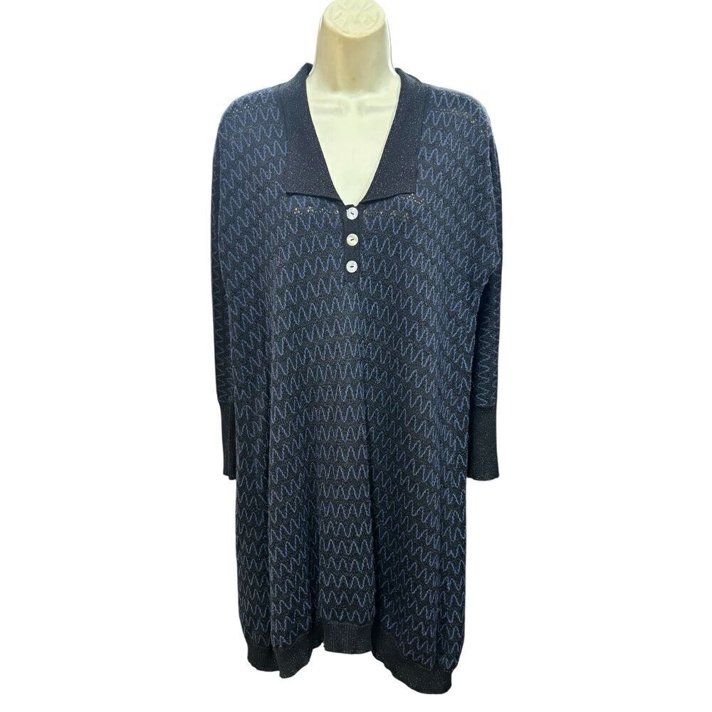 Rachel Comey Wiggle Polo Sweater Dress in Navy NWT Size Medium